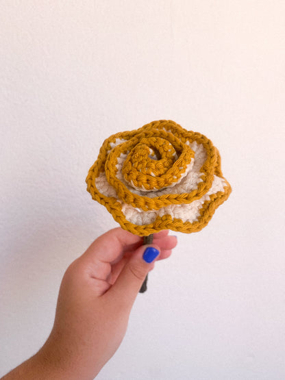 Rosa em crochet
