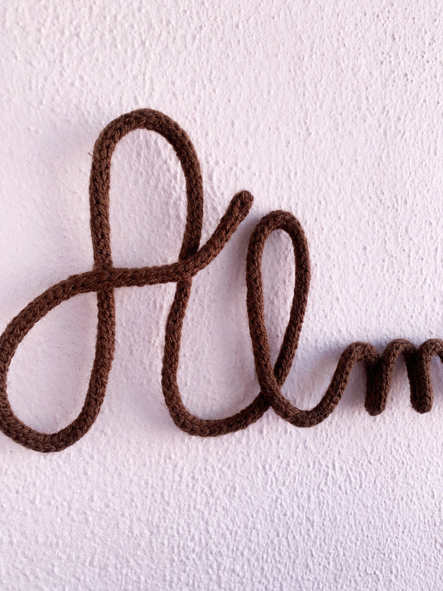 Palavra "Alma" em tricotin